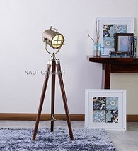 NAUTICALMART BEAUTIFUL FLOOR STANDING SHEESHAM WOOD AND BROWN FINISH TRIPOD FLOO