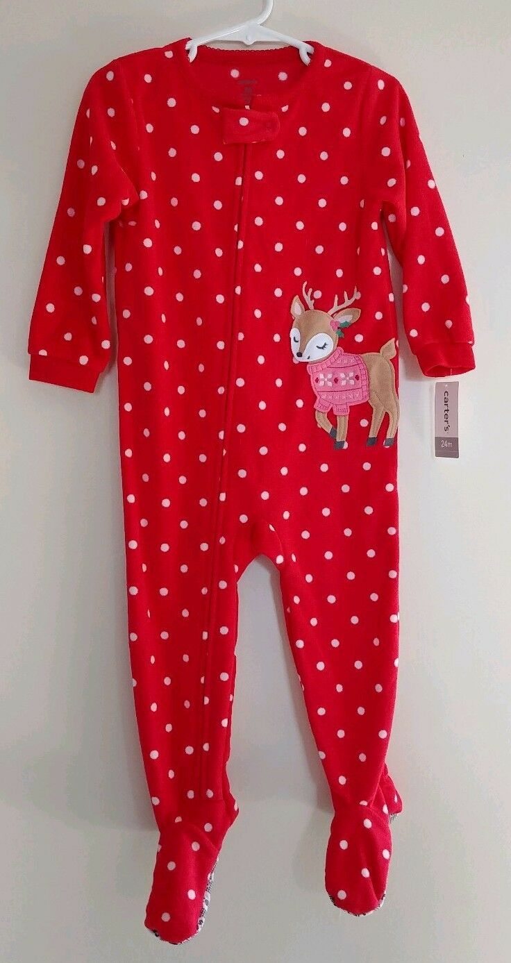 NWT GIRLS FOOTED PAJAMAS FLEECE 6M 18M 24M 2T 3T 4T 5T U PICK NEW CARTERS NWT GIRLS FOOTED PAJAMAS FLEECE 6M 18M 24M 2T 3T 4T 5T U PICK NEW CARTERS