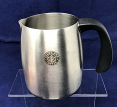 Starbucks Coffee 16 Oz Stainless Steel Milk Frothing Pitcher with Handle 2006 - $18.76