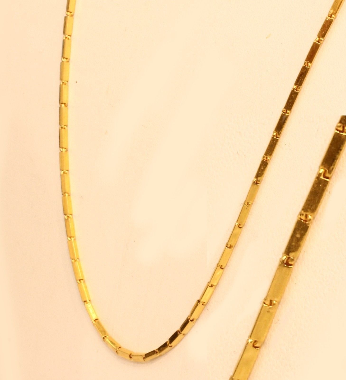 22K 22kt PURE YELLOW GOLD baht chain / necklace from Thailand 18" #a10