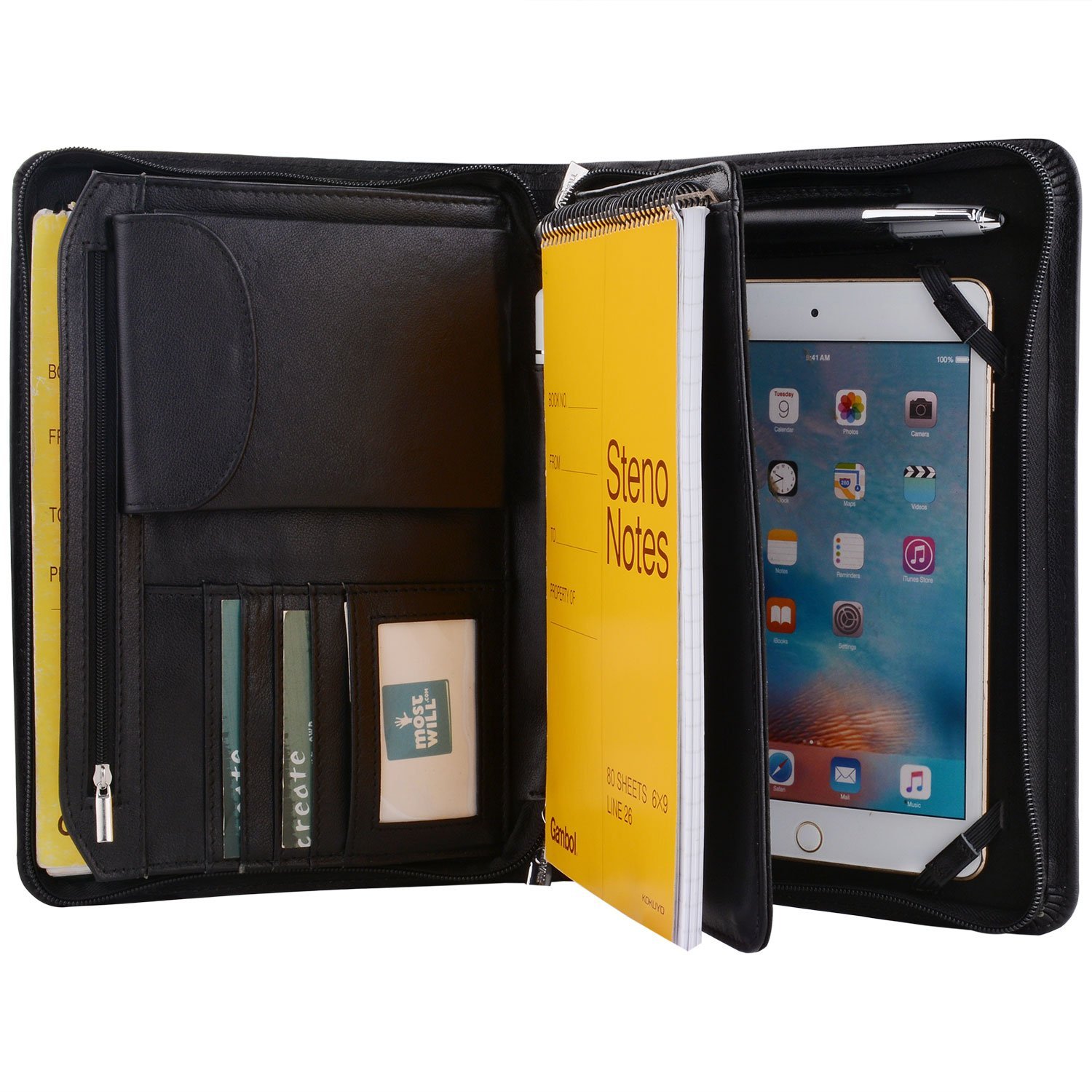 Deluxe Leather Padfolio Case iPad Mini 5/ Mini 4 and A5 Notepad Cases