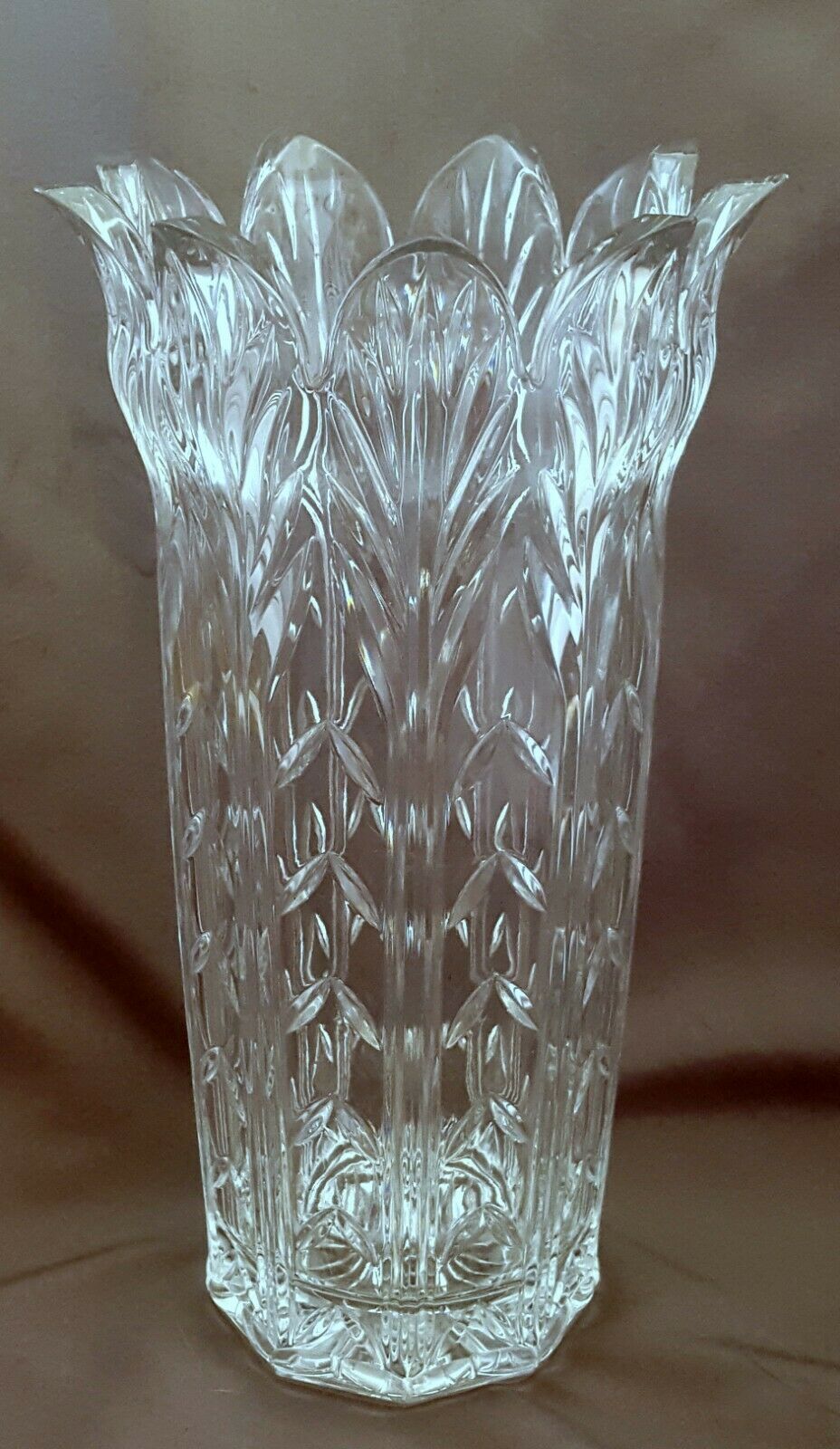 Fifth Avenue Portico Crystal Vase 11" Petal Flared Rim 24 Lead Crystal