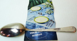 Holmes Edwards Serving Spoon Youth Pattern Inlaid Silverplate  8 1/2&quot; Vi... - $6.44