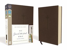 NIV, Journal the Word Bible, Leathersoft, Brown, Red Letter, Comfort Pri... - $34.60