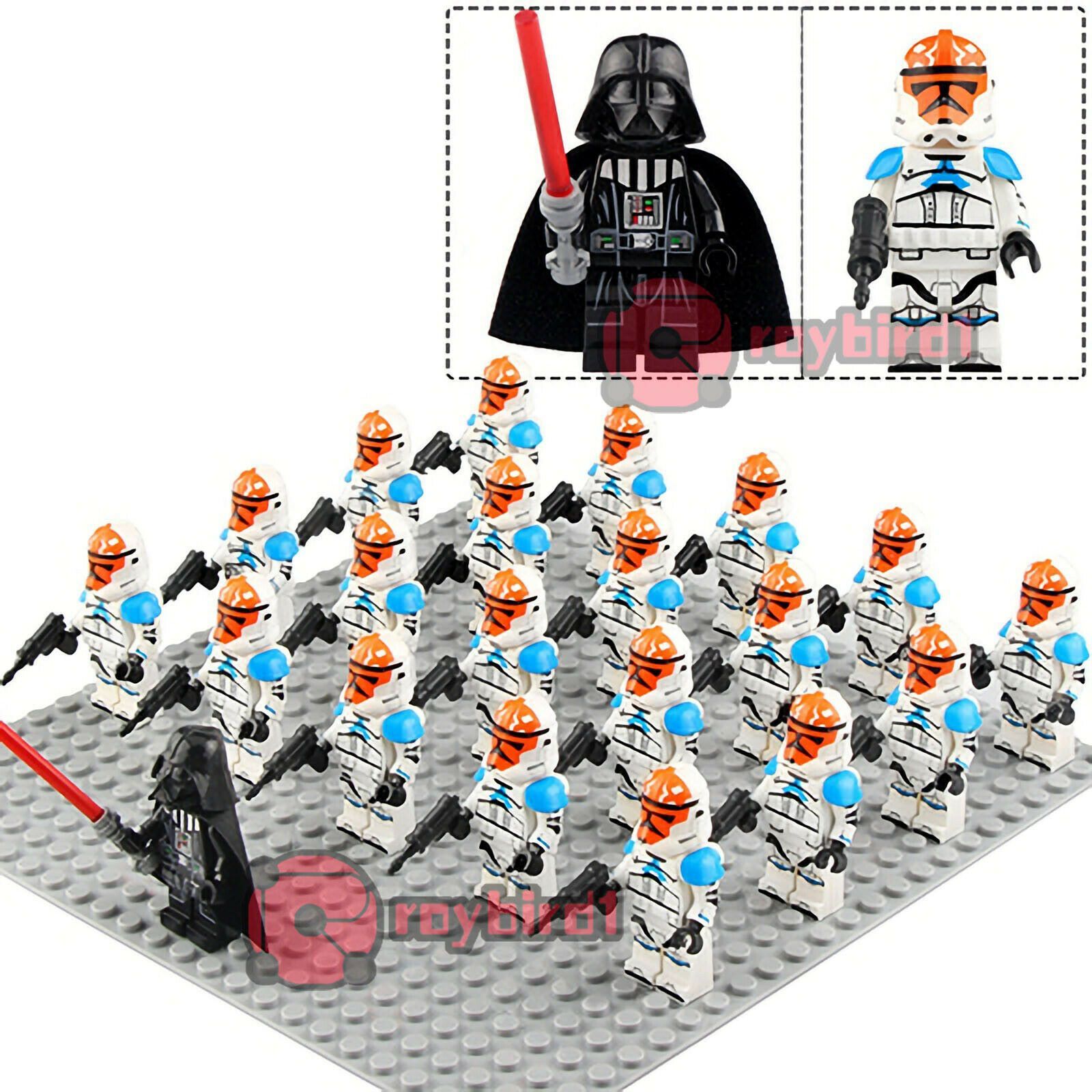 21Pcs Darth Vader Commander 322nd Legion Clone Trooper Star Wars Minifigures Toy