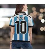 Argentina Messi #10 Soccer Fan Women's Polo Shirt World Cup 2022 - $39.99 - $47.99