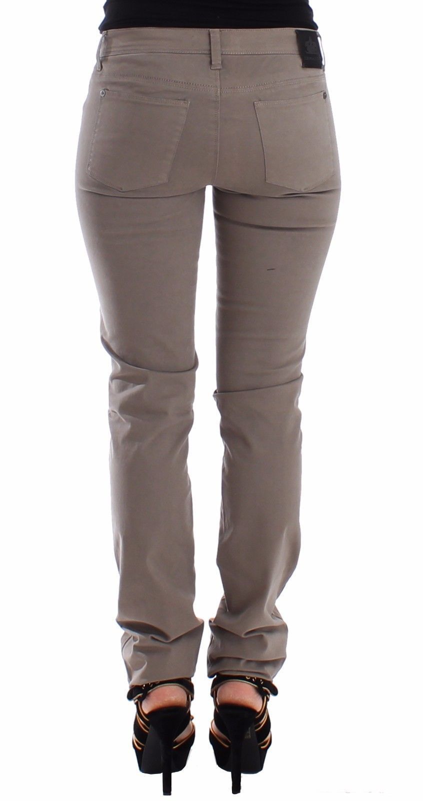 Taupe Beige Slim Jeans Denim Pants Skinny Fashion