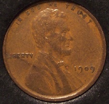 1909 VDB Lincoln Wheat Back Penny VF #0914 - $15.99