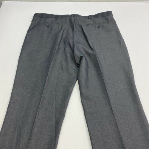 Haband Dress Pants Mens 44X29 Gray Pleated Front Straight Leg Business ...