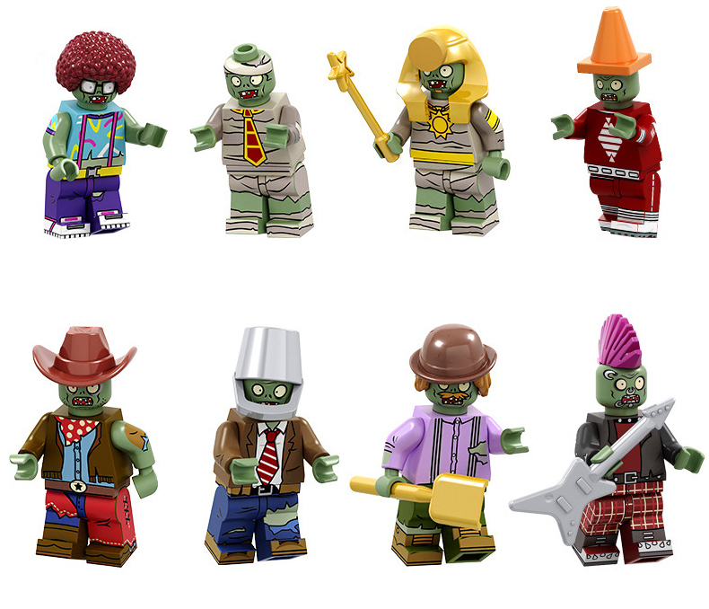 Plants VS Zombies Game 8 Collectible Minifigures Set Toy Gifts