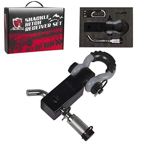 AMBULL Shackle Hitch Receiver 2 Inch, with 3/4 Inch DRing Shackle