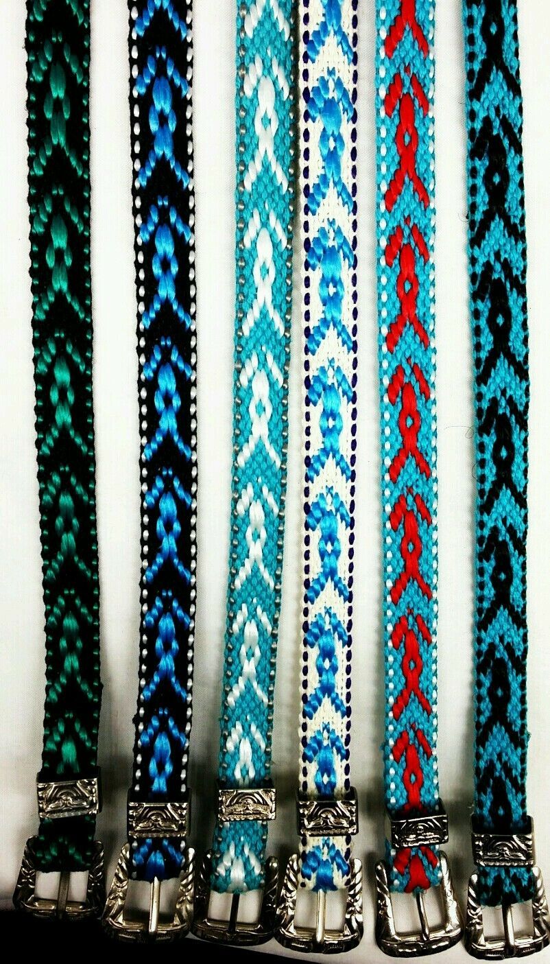 Western HATBAND with Buckle Set Multi-Colored List#4 Cowboy Cowgirl Hat Band
