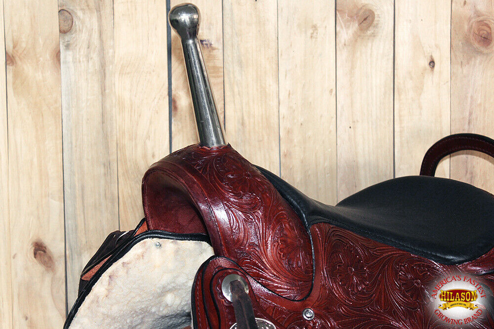 Hilason Custom Designed Rare Western Trick Riding Saddle Mahogany U-2 ...