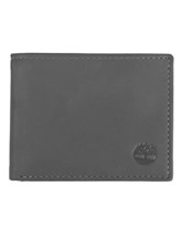 Timberland Men's Leather Wallet with Attached Flip Pocket Charcoal Cloudy One... - $34.32