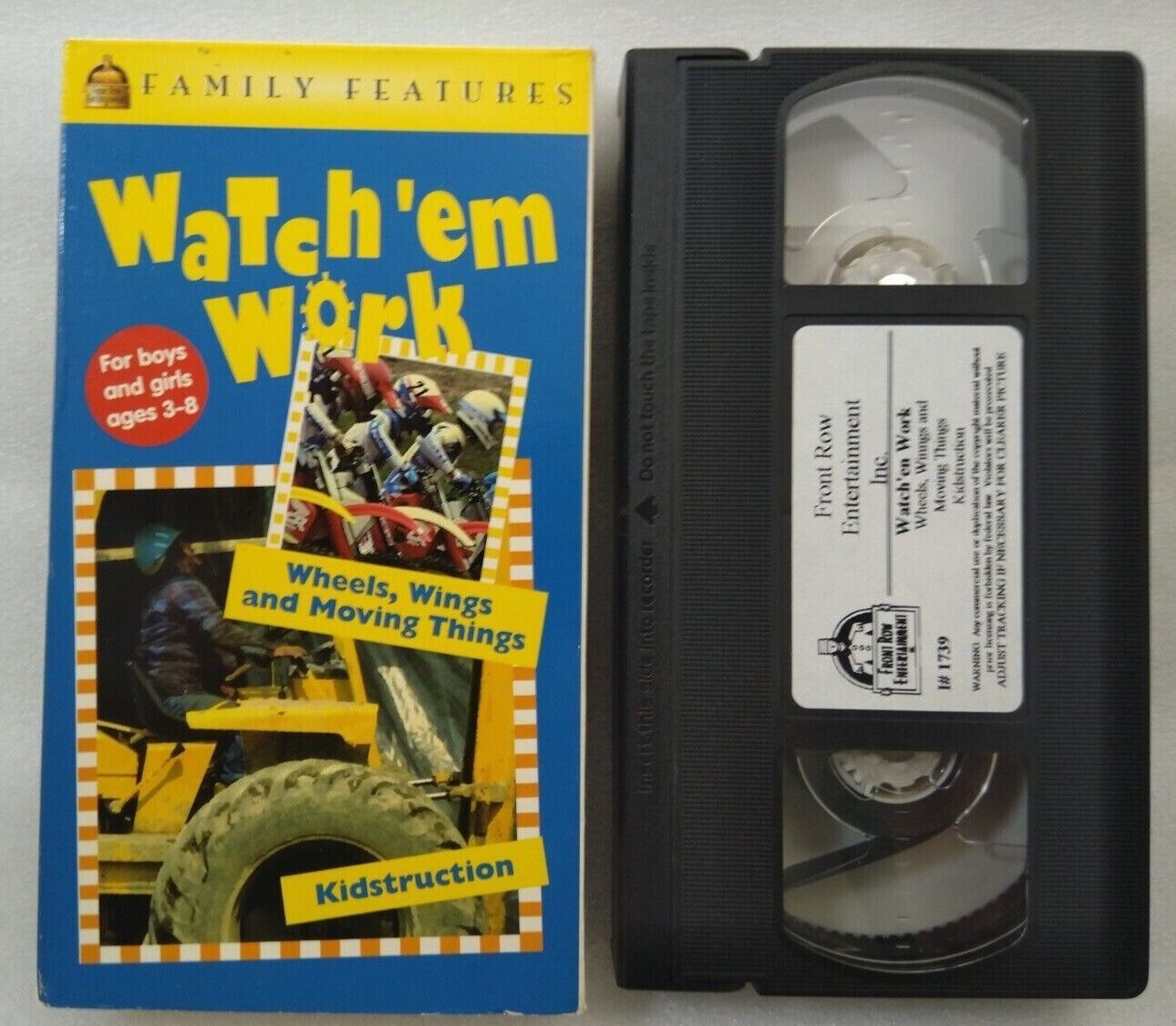 VHS Watch em Work Wheels Wings and Moving Things Kidstruction (VHS