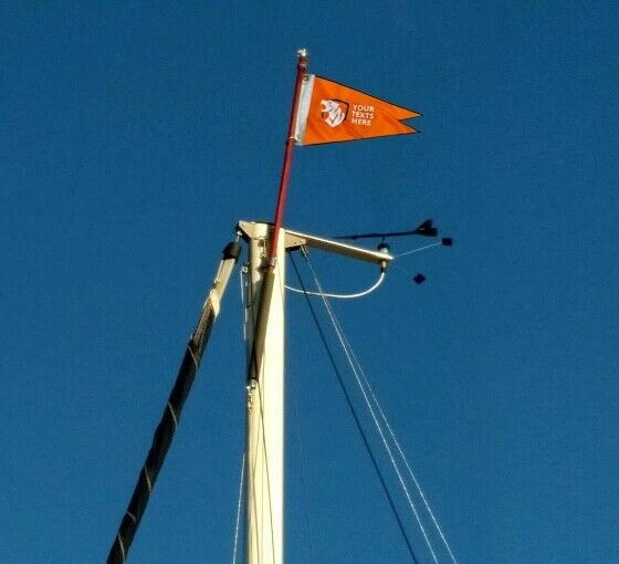 Custom Printed Burgee Boat Flag All Weather Yatch Club Pennant Flag No