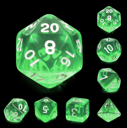 NEW RPG Dice 10pc Twisted Pink-White 1 @ D4 D8 D10 D12 D20 D00-10 & 4 D6 