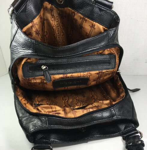 Tignanello Black Leather Multi Compartment Shoulder Bag - Women&#39;s Bags & Handbags