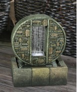 Fountain-Rainfall in Brick Design Medallion W/LED--Water Fountain, Home ... - $351.99