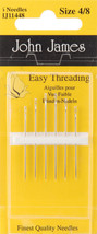 John James Easy Threading Calyxeye Hand Needles-Size 4/8 6/Pkg - $7.14