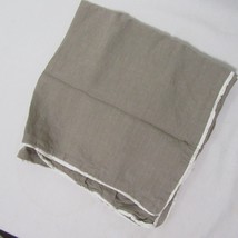 Restoration Hardware Contrast Flange Gray Cream Linen Euro Sham - $39.00