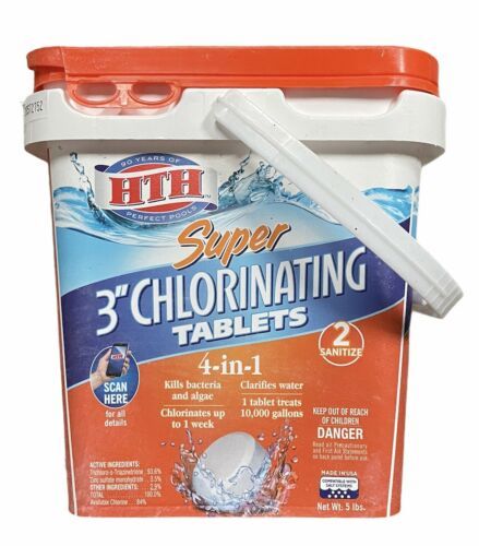 hth super 3 inch chlorine tablets for pool 5lbs SHIPS NOW - Pool ...