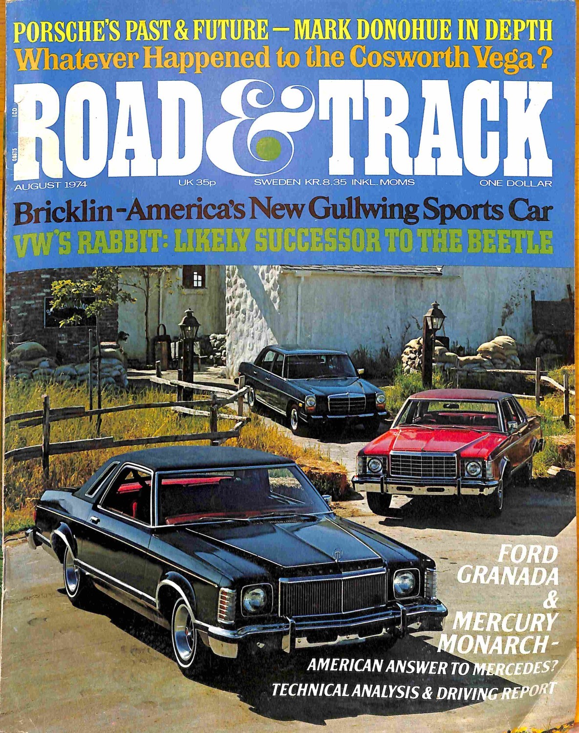 Road and Track, August 1974 Magazine Back Issues