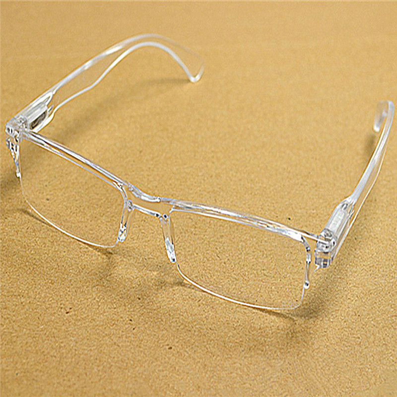 Men Women White Clear Rimless Resin Presbyopia Reader Eyeglasses Plastic Frame Fashion Eyewear 