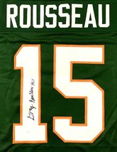 GREGORY ROUSSEAU AUTOGRAPHED COLLEGE STYLE JERSEY w/ JSA COA #SD14803 image 3