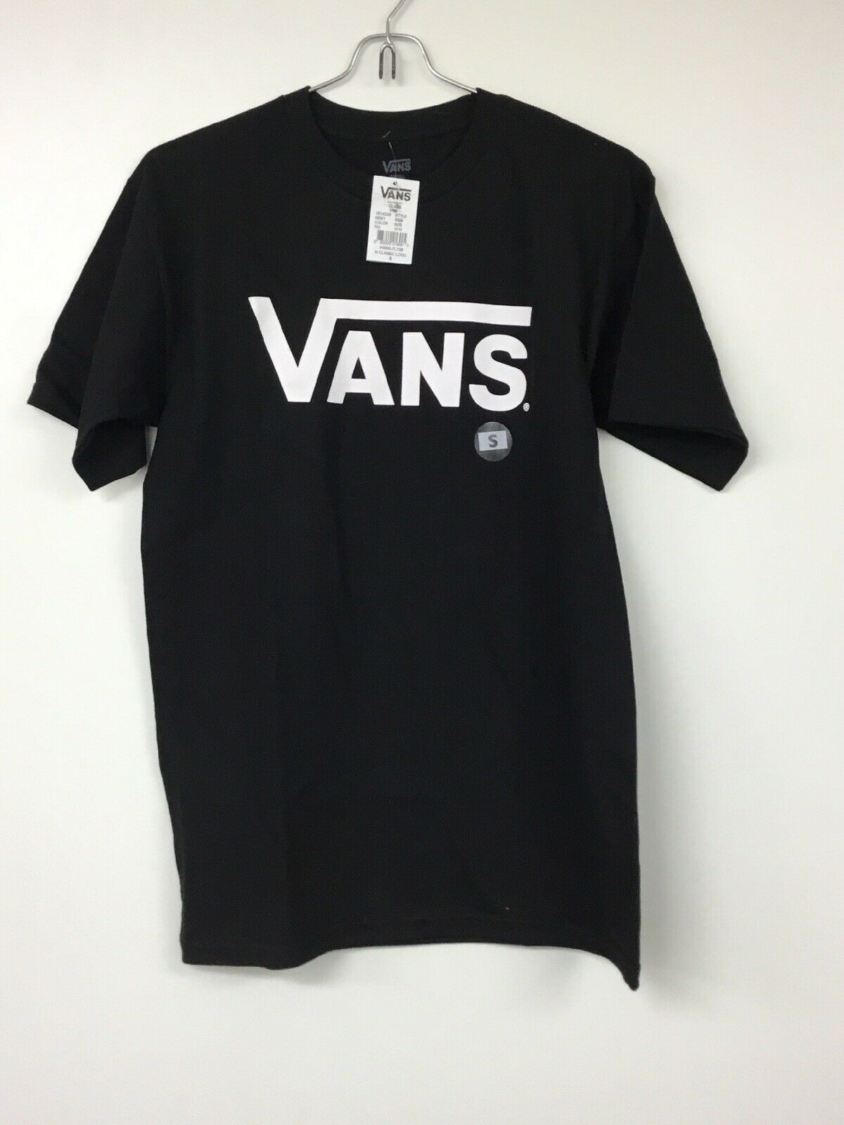 Vans Men's Classic Logo Graphic T-Shirt, Black/White Logo, Small New ...