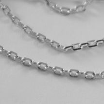18K WHITE GOLD MINI 1.5 MM DIAMOND CUT CABLE CHAIN 15.75 INCHES MADE IN ITALY image 3