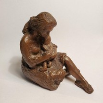 Mother and Child Bronze Sculpture, 1975 by Silvana DeMichelis, Statue Figurine image 2