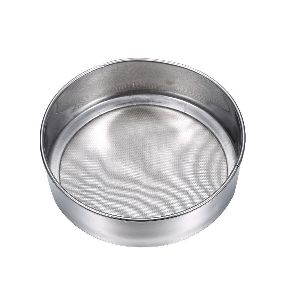 Flour Sieve Round Stainless Steel Mesh Sifter Strainer Baking Pastry ...