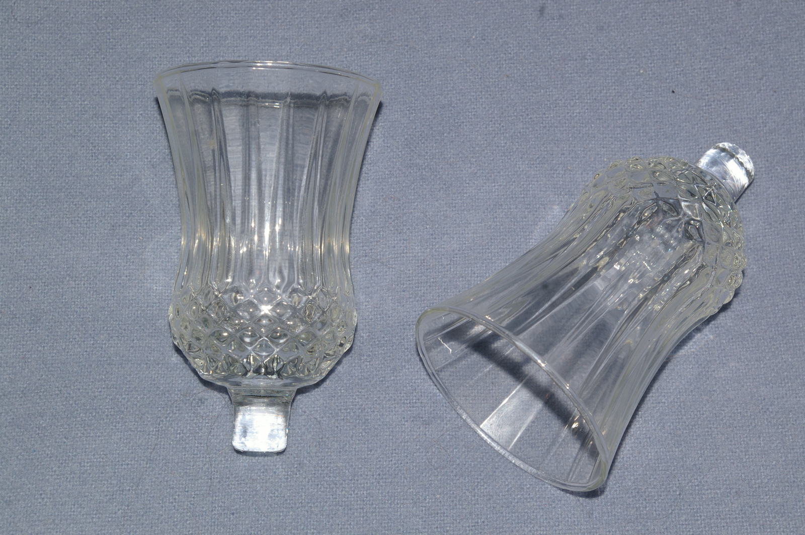 Primary image for Homco Clear Cathedral Diamond Sconce Votive Cups - Small -  Home Interiors