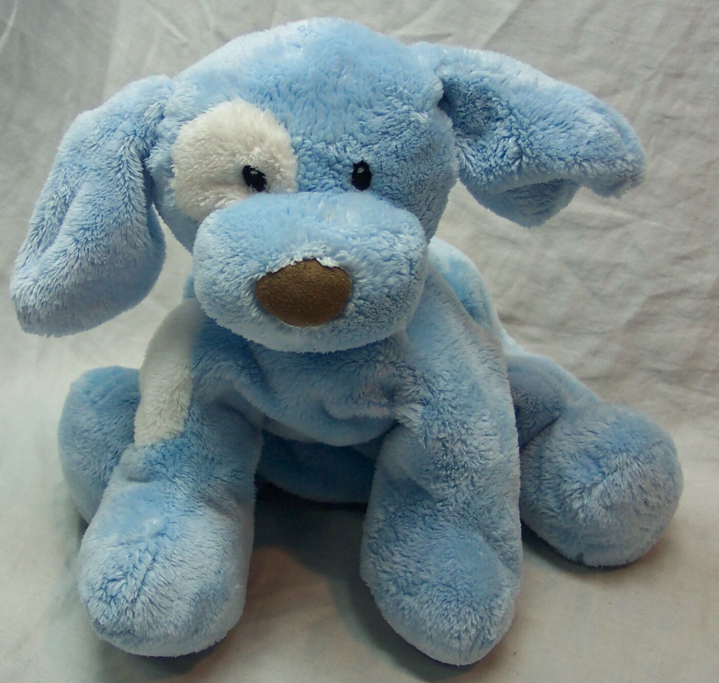 Baby Gund SOFT BLUE AND WHITE SPUNKY PUPPY DOG 10