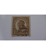 Harding Yellow Brown Vintage USA Used 1 1/2 Cent Stamp - $7.86