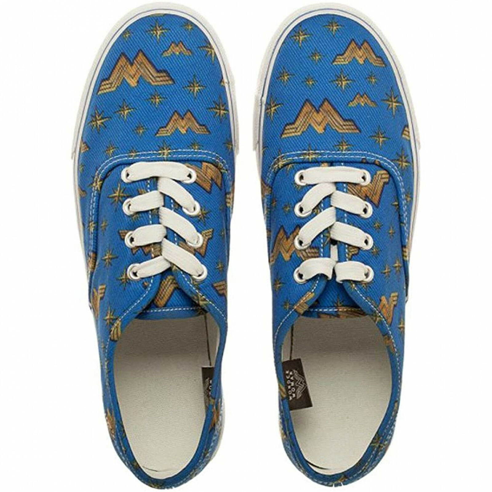 DC Comics Wonder Woman Symbols Deck Shoes Blue Flats DC Comics Wonder Woman Symbols Deck Shoes Blue Flats