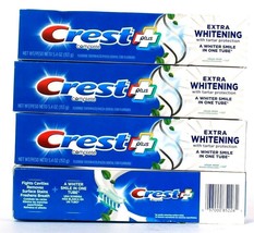 4 Ct Crest Plus Complete 5.4 Oz Extra Whitening Clean Mint Toothpaste BB 6-23