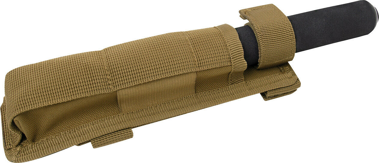 Coyote Brown Long MOLLE Holder for Baton Pouch Bottom Hook And Loop Web Strap 