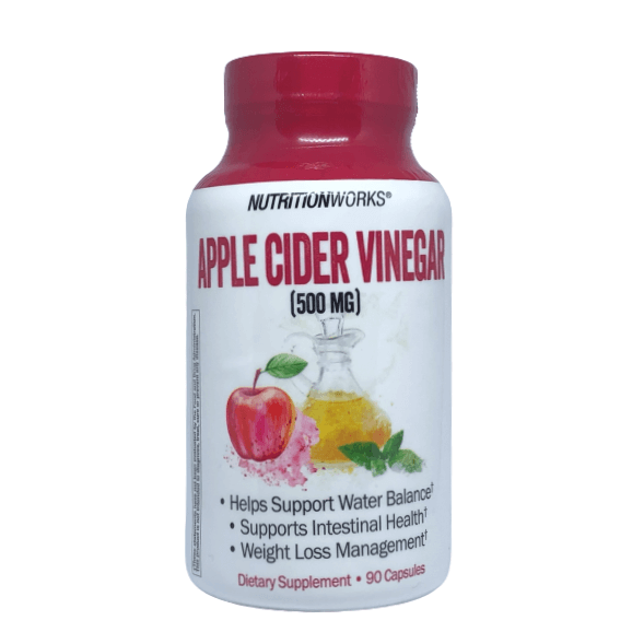 NutritionWorks Apple Cider Vinegar 500 mg Dietary Supplement 90 capsules