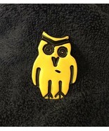 Yellow &amp; Black Resin Owl Pin - $5.89