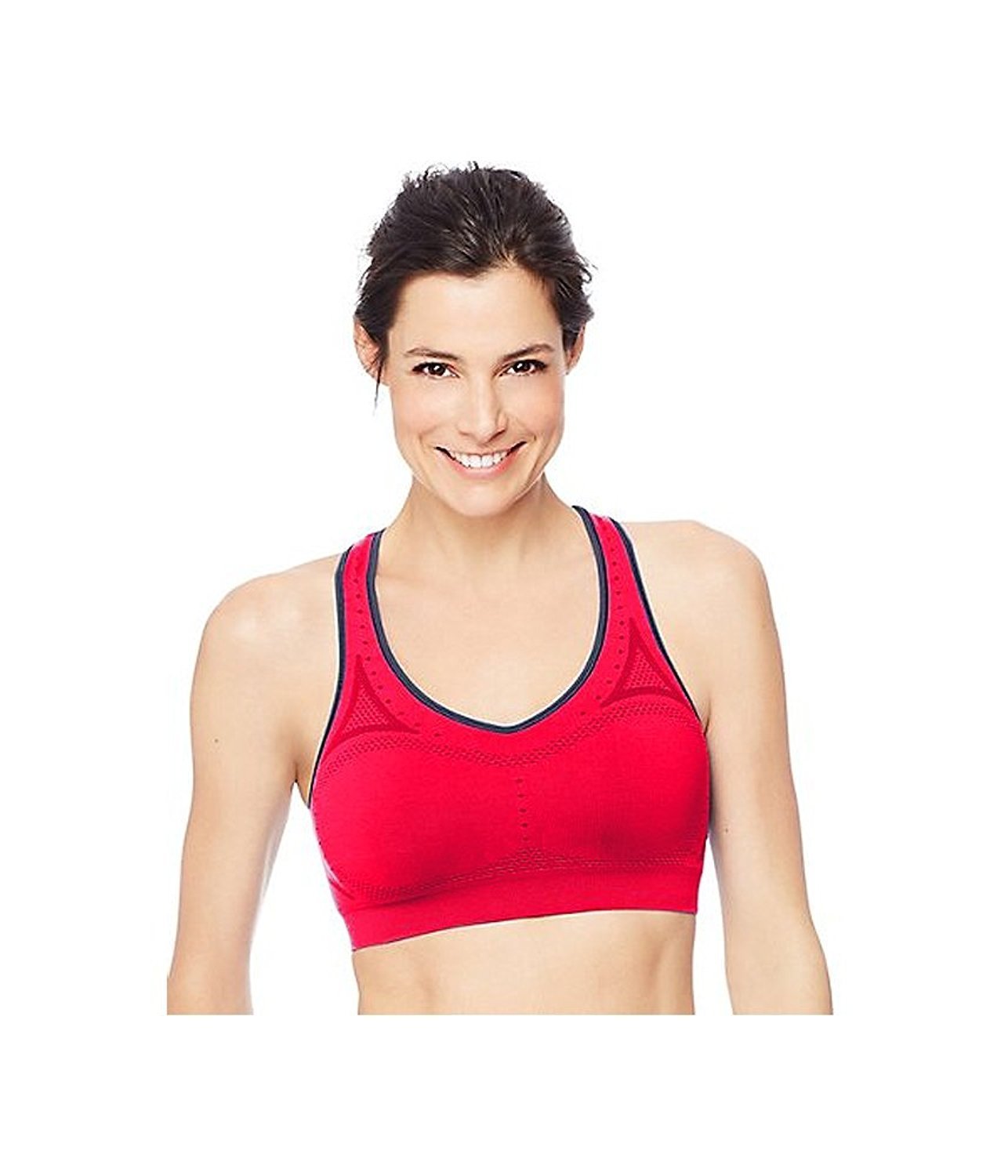 Hanes 2Pack Women's Jogbra Seamless Racerback Sports Bra Pink Large