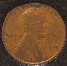 1909 VDB Lincoln Wheat Back Penny Fine Details #0869 - $12.59