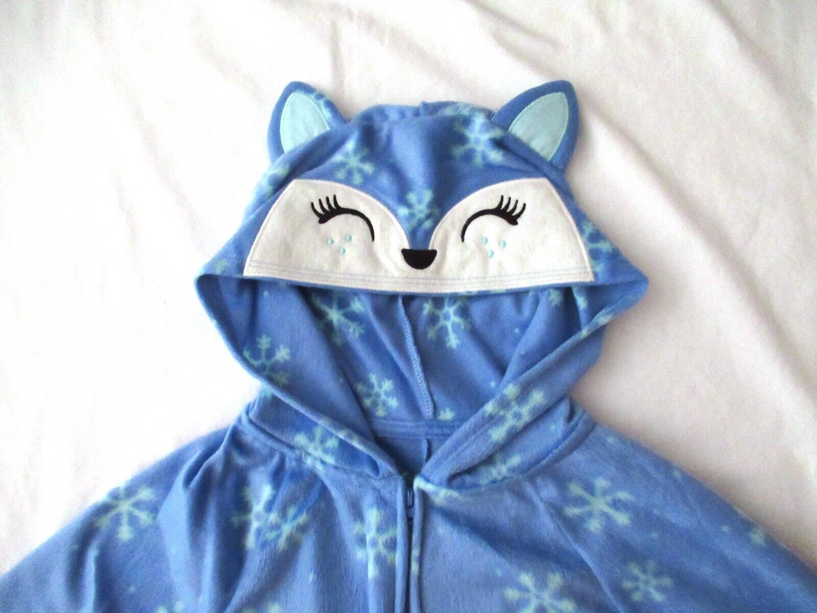 Southpole - Fleece one-piece pajamas girls 6 7 8 10-12 blanket sleeper union suit hooded fox