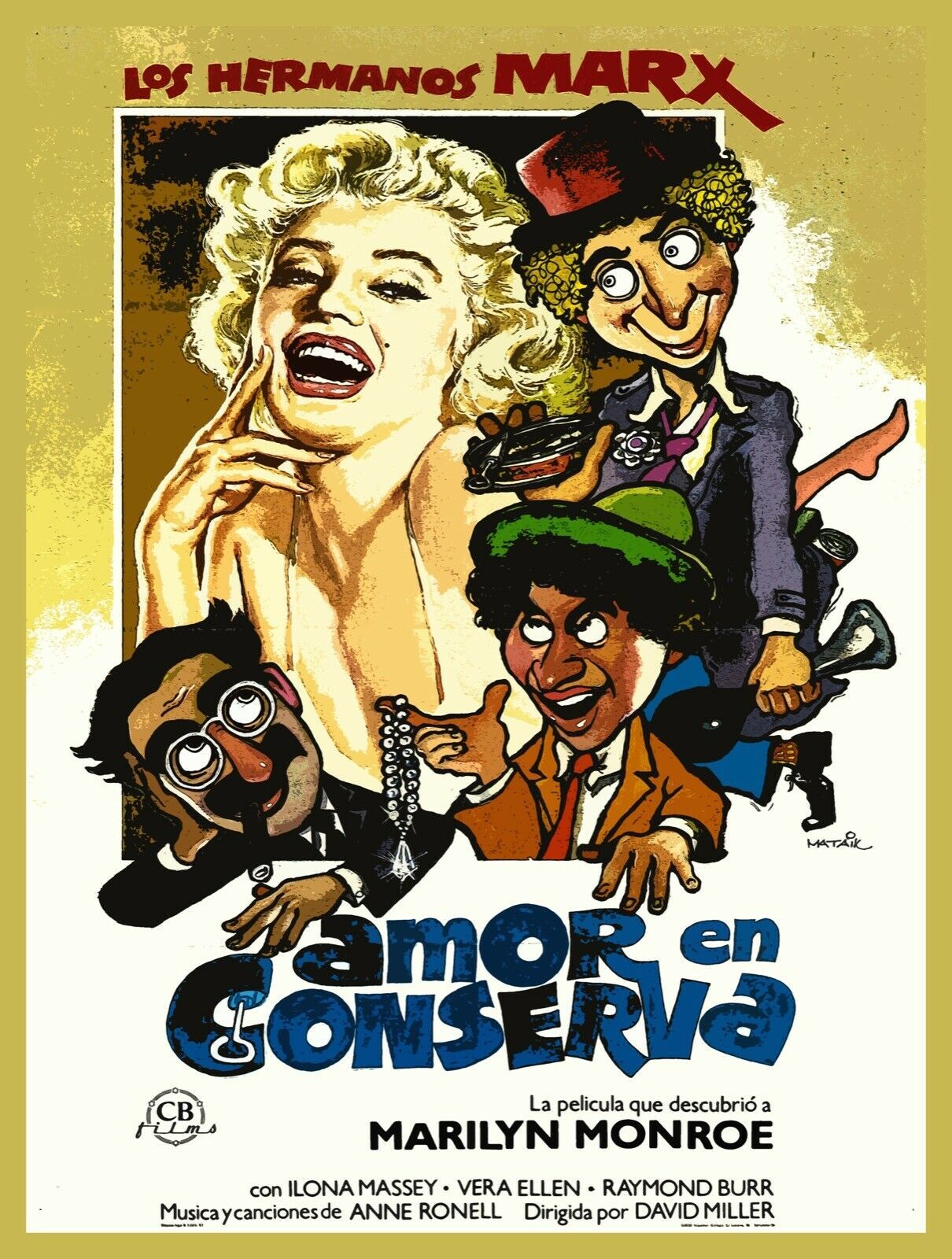Decor Poster.Interior wall.Home room design.Marilyn Spanish movie.Comedy.11521