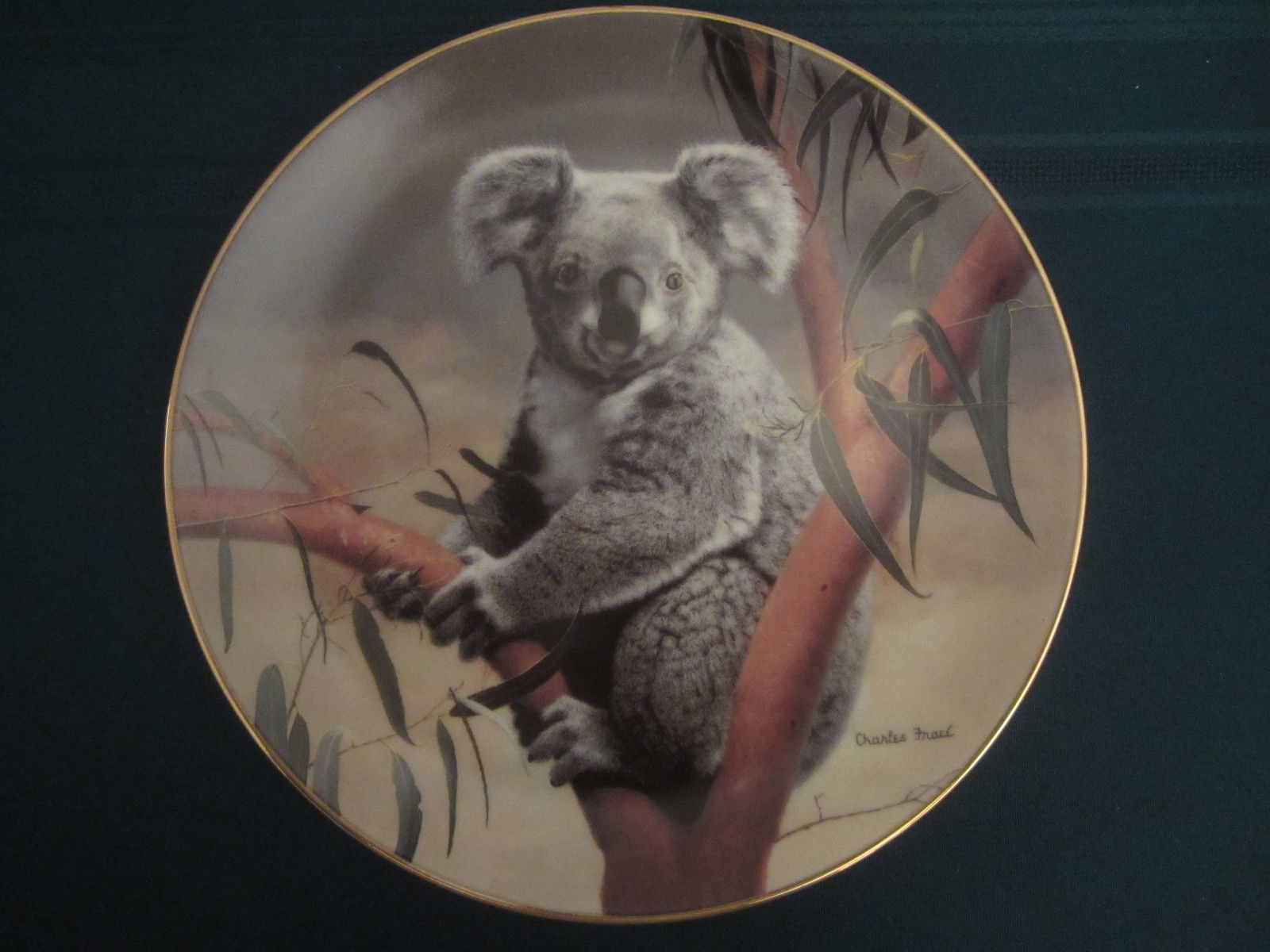 KOALA collector plate CHARLES FRACE Nature's Lovables KOALA BEAR