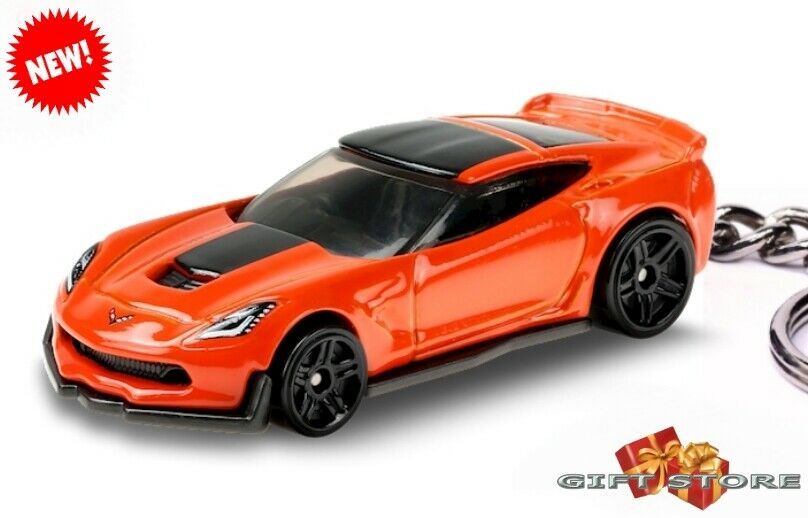 NICE KEY CHAIN ORANGE CHEVY CORVETTE C7 Z06 CHEVROLET CUSTOM LIMITED EDITION NEW Keychains