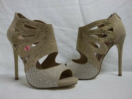 Betsey Johnson Size 8 M Nola Natural Open Toe Heels New Womens Shoes NWOB - $58.81