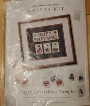 Better Homes&amp;Garden Counted Cross Stitch HAPPY EVERYTHING Sampler Crafts... - $14.50