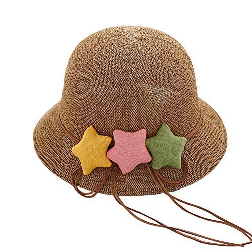 George Jimmy Children's Straw Hat Baby Girls Hat Sun Hat Beach Hat Bucket Hat, F
